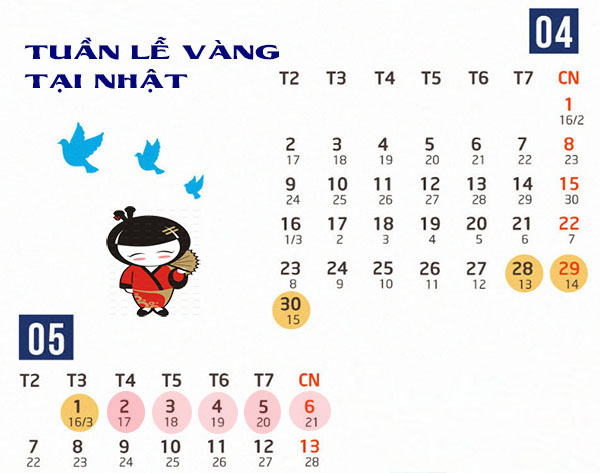 Công bố lịch nghỉ lễ của Nhật Bản mới nhất năm 2018